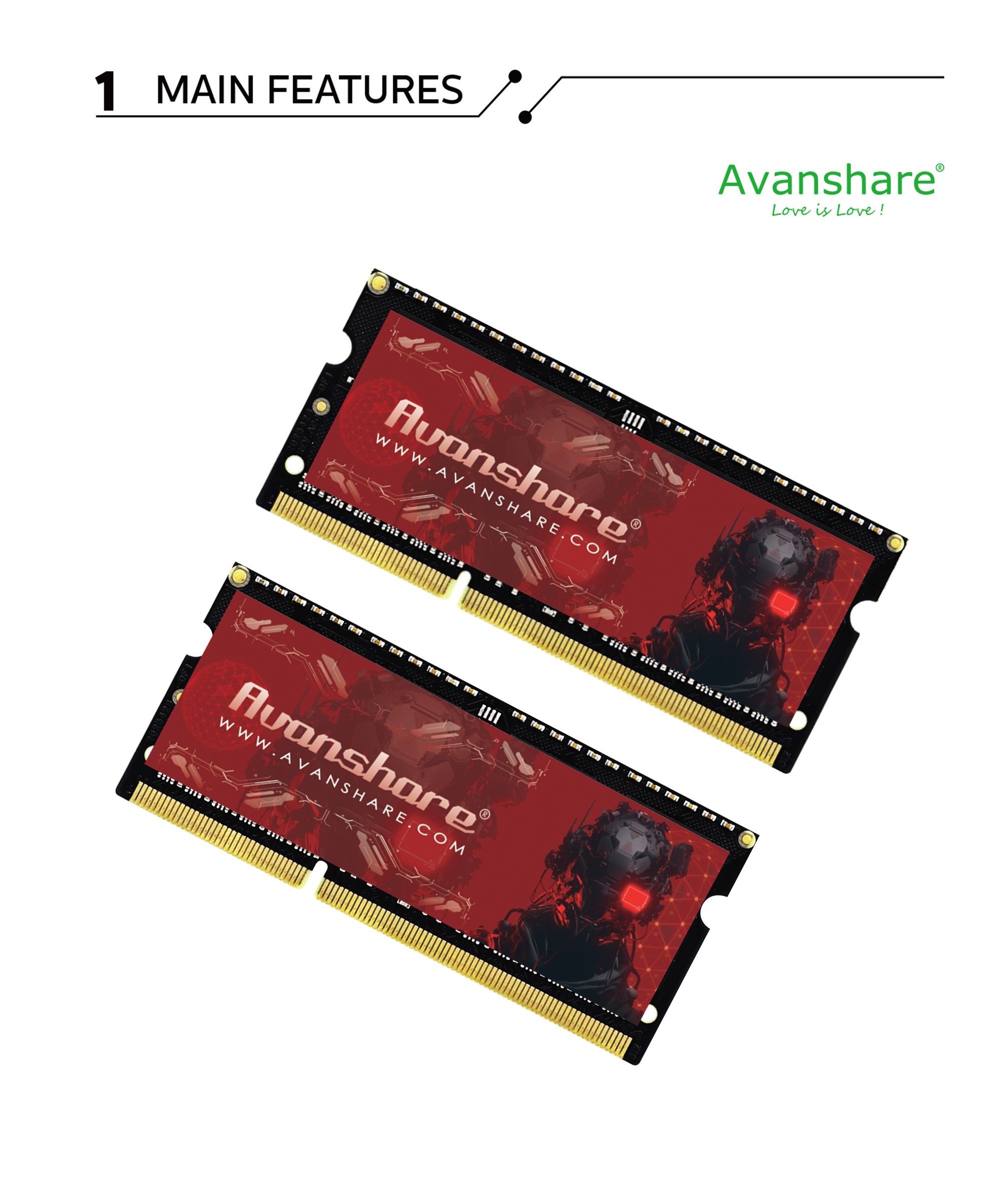 Avanshare Ram Memory DDR5 DDR4 - Ddr5 8Gb recension och pris